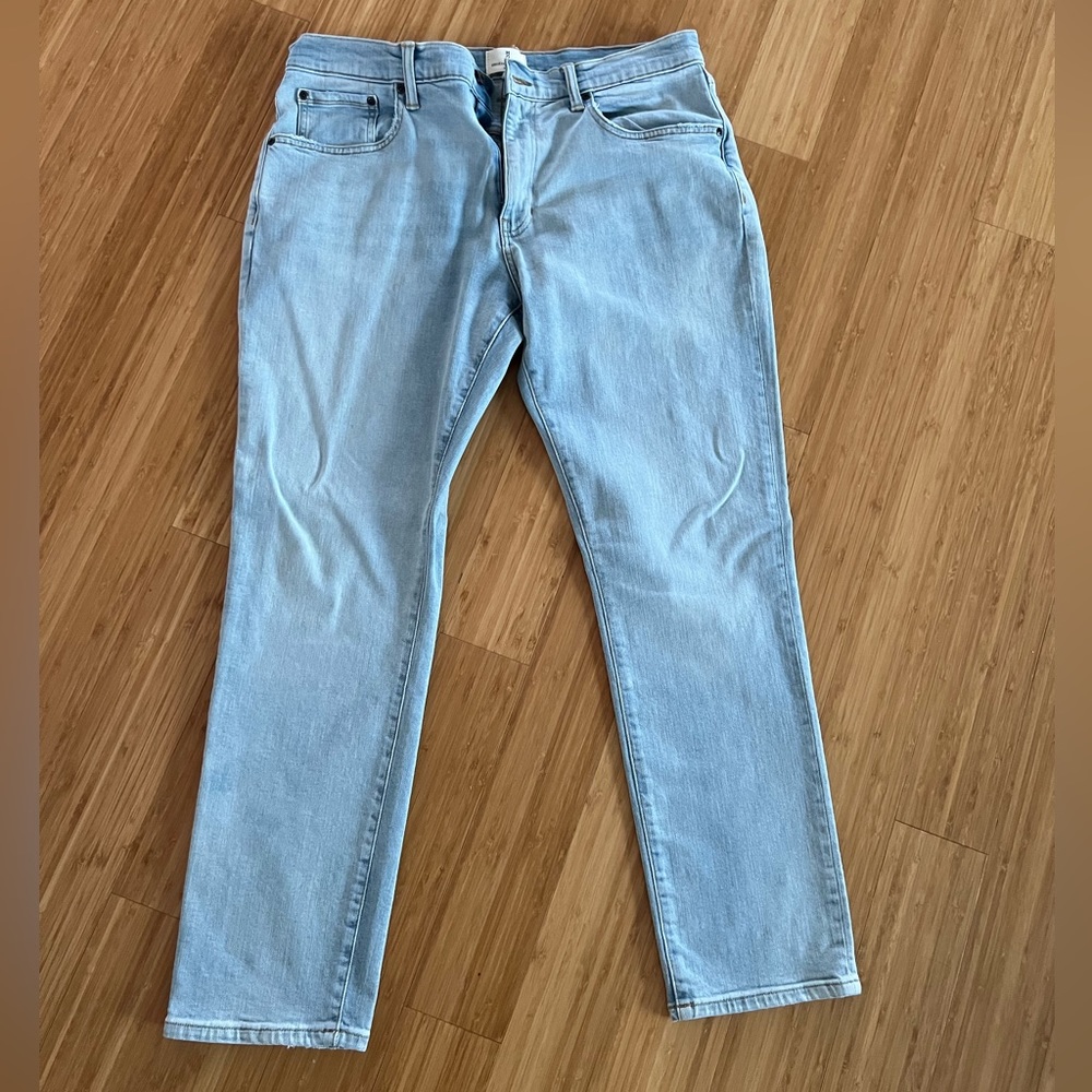 Mutual weave light blue tapered jeans 36/30